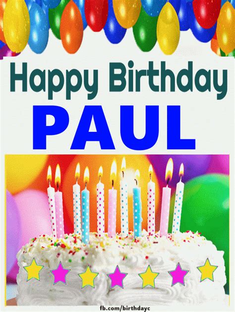 happy birthday paul gif|happy birthday paul cake images.